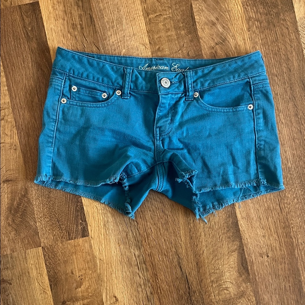 American Eagle Outfitters Teal Jean Shorts